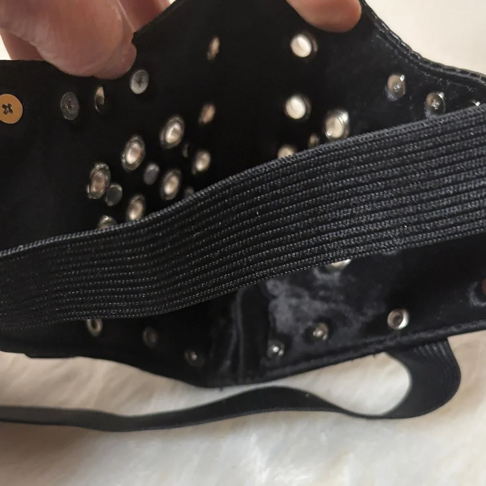 {NEW} Men's Rivet Punk Black Studded Face Mask One Size